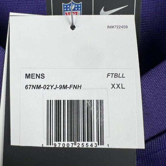 Nike Minnesota Vikings Marshall #70 Jersey 2XL Purple Alternate NFL Team Apparel - Picture 8 of 9
